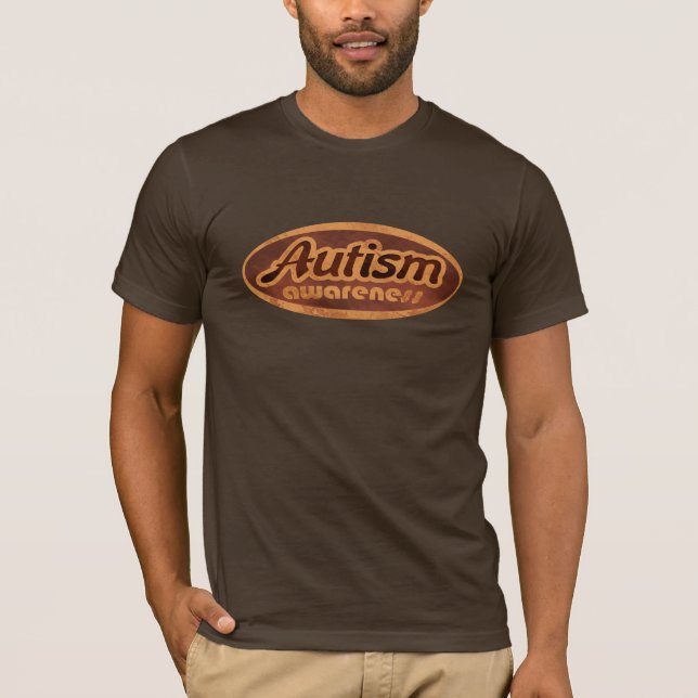 Autismus-Bewusstseins-Shirt (Oval-r) T-Shirt (Vorderseite)