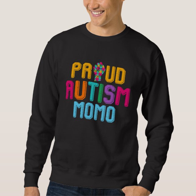 Autismus-Bewusstseins-Tag Matching Familie Stolz A Sweatshirt (Vorderseite)
