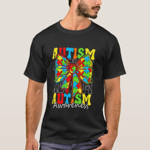 Autismus-Bewusstseins-Tag-Puzzle Coquette-Schleife T-Shirt