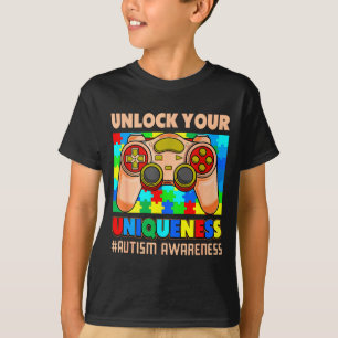 Autismus-Bewusstseins-Videospiel-Puzzle-Gamer-Kind T-Shirt