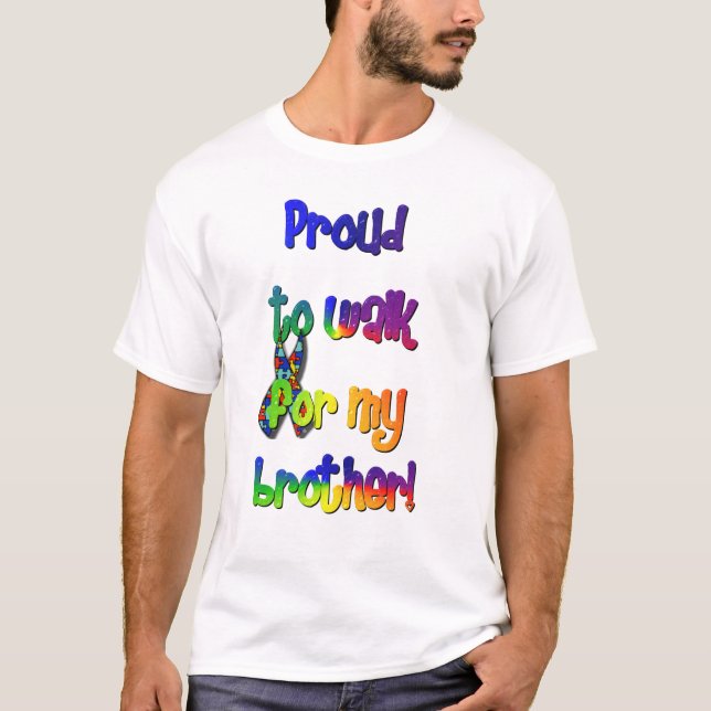 Autismus-Bewusstseins-Wanderer T-Shirt (Vorderseite)