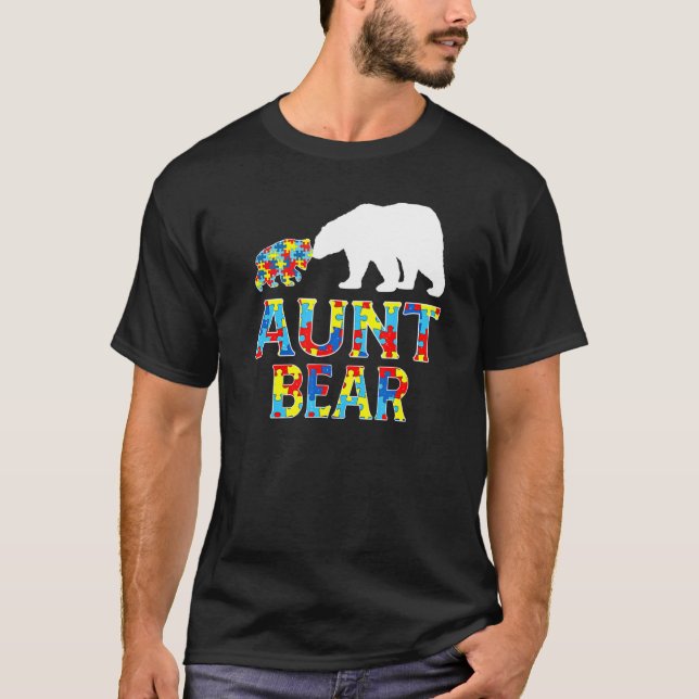 Autismus Bewusstseinsbildung Bären Puzzle Unterstü T-Shirt (Vorderseite)