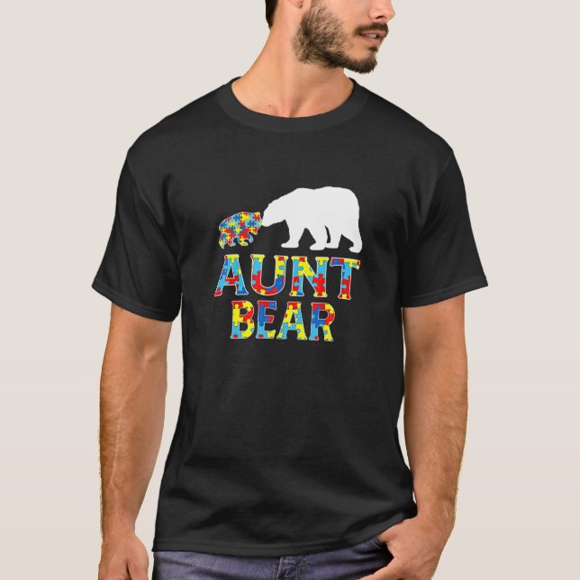 Autismus Bewusstseinsbildung Bären Puzzle Unterstü T-Shirt (Vorderseite)
