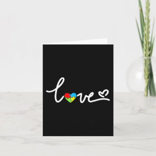 Autismus Bewusstseinsbildung Liebe Herz Puzzle Pie Karte
