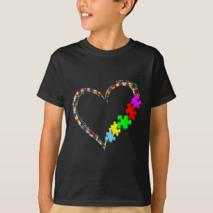 Autismus Bewusstseinsbildung Liebe Herz Puzzle Pie T-Shirt