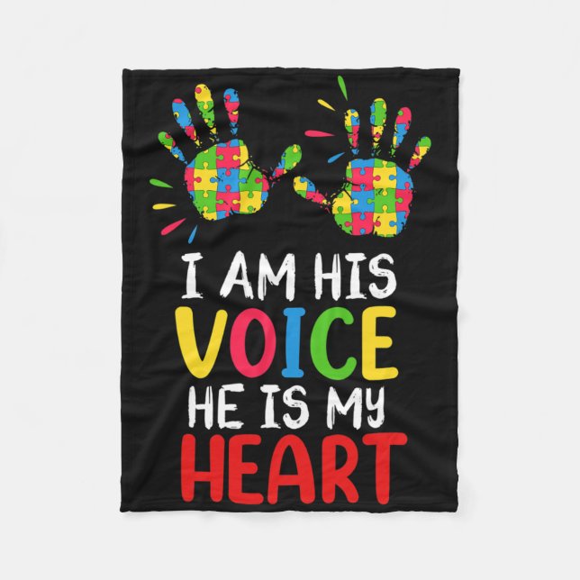 Autismus Bewusstseinsbildung Mama Vater Fleecedecke (Vorderseite)