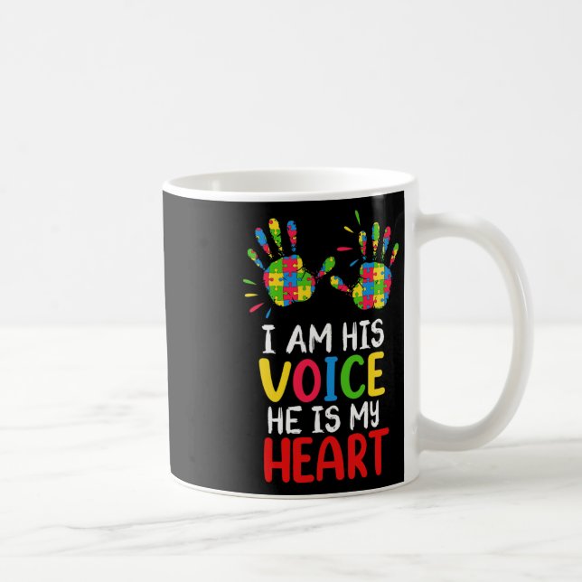 Autismus Bewusstseinsbildung Mama Vater Kaffeetasse (Rechts)