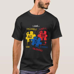 Autismus-Bewusstseinsbildung Periodic Table Elemen T-Shirt