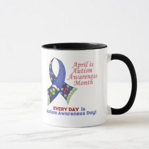 Autismus-Bewusstseinsmonat April und jeden Tag Tasse