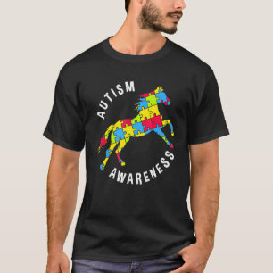 Autismus-Bewusstseinsmonats-Schleifen-Puzzle-Unter T-Shirt