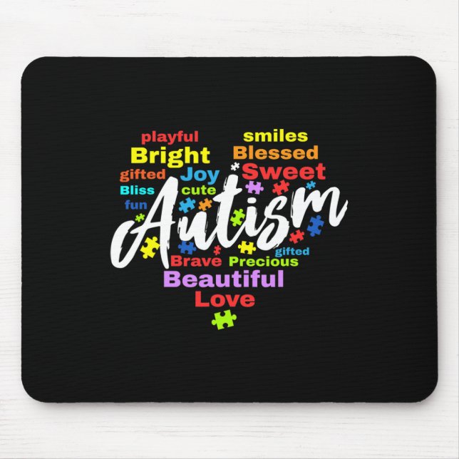 Autismus-Bewusstseinsmonatsfarben  Mousepad (Vorne)