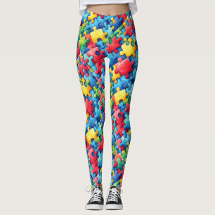 Autismus-Bewusstseinsrätsel Leggings