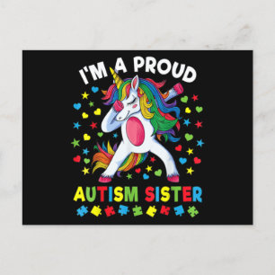 Autismus Bewusstseinsschwäche Einhorn Girl Proud A Postkarte