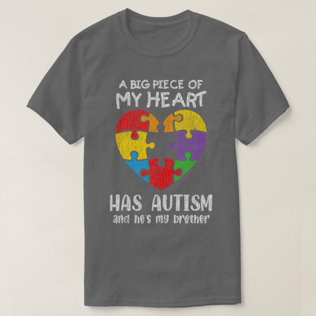 Autismus Bewusstseinsschwester Bruder Autistische  T-Shirt (Design vorne)