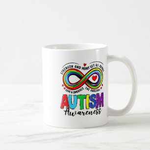Autismus Bewusstseinsstärke und Herz Set uns Teil Kaffeetasse