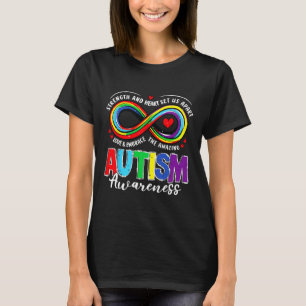 Autismus Bewusstseinsstärke und Herz Set uns Teil T-Shirt