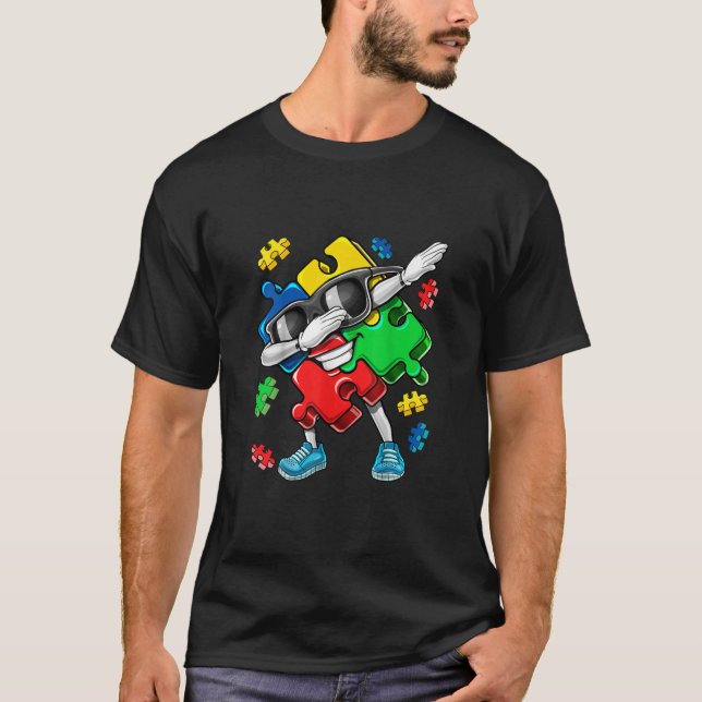 Autismus Bewusstseinsstörung Puzzle Piece Kinder G T-Shirt (Vorderseite)