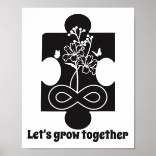 Autismus Blumenpuzzle Bildung Sonderunterricht Poster