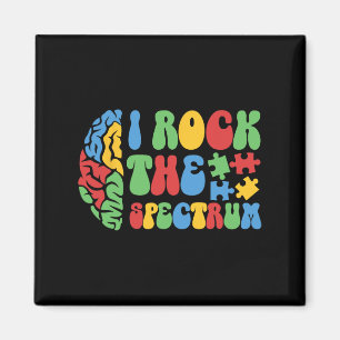 Autismus Brain I Rock the Spectrum Awareness Boys  Magnet
