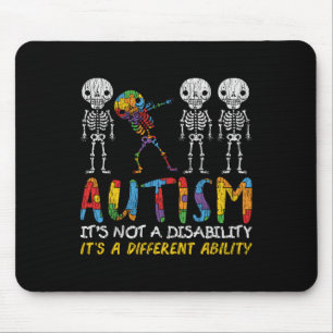 Autismus Brauchbarkeit - Skelett Abbben Autistisch Mousepad
