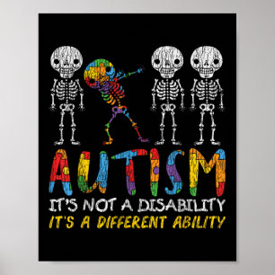 Autismus Brauchbarkeit - Skelett Abbben Autistisch Poster