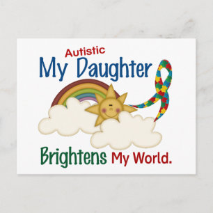 Autismus BRIGHTENS MEINE WELT 1 Tochter Postkarte
