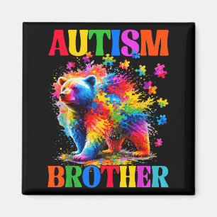 Autismus Bruder Autismus-Bewusstseinstag Bär Puzzl Magnet