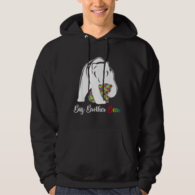 Autismus Bruder großer Bruder Bären Autismus Bewus Hoodie (Vorderseite)