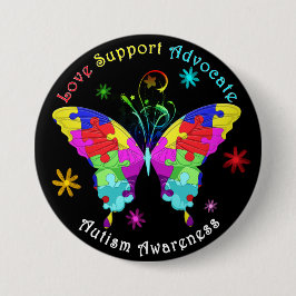 Autismus Butterfly Button