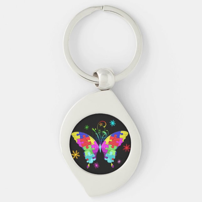 Autismus Butterfly Schlüsselanhänger (Vorderseite)