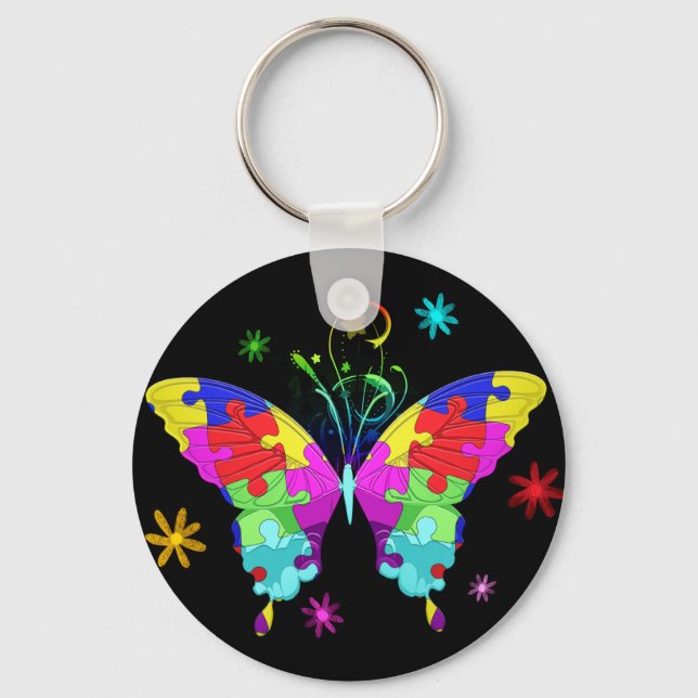 Autismus Butterfly Schlüsselanhänger (Vorderseite)