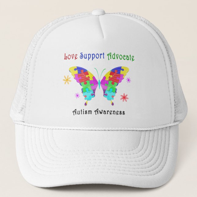 Autismus Butterfly Truckerkappe (Vorderseite)
