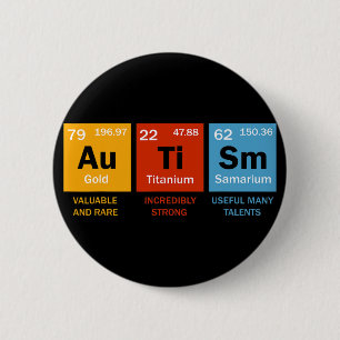 Autismus Chemie Periodensystem Elemente Autismus E Button