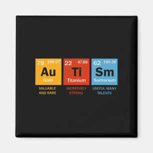 Autismus Chemie Periodische Tafelelemente Autismus Magnet