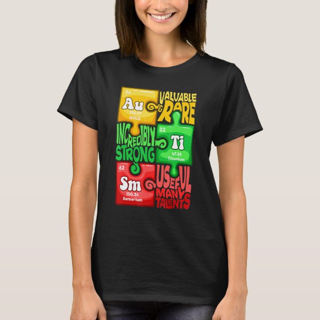 Autismus chemisches Element T-Shirt (Vorderseite)
