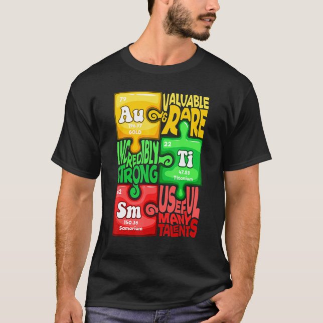 Autismus chemisches Element T-Shirt (Vorderseite)