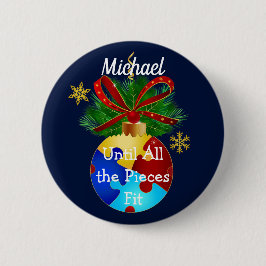 Autismus Christmas Bauble Button