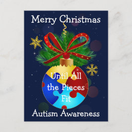 Autismus Christmas Bauble Postkarte
