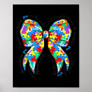 Autismus Coquette Bogen Puzzle Autismus-Bewusstsei Poster