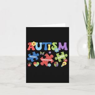 Autismus Coquette Bow Puzzles Akzeptieren Liebe Karte