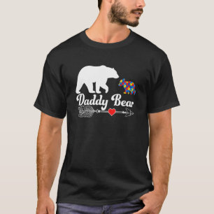 Autismus Daddy Bär Autismus-Bewusstsein Daddy-Unte T-Shirt