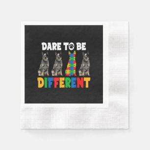 Autismus Dare to be Different Australian Dog Serviette