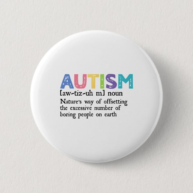 Autismus Definition Autismus Sensibilisierung Akze Button (Vorderseite)