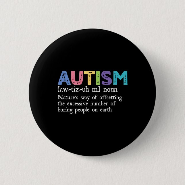 Autismus Definition Autismus Sensibilisierung Akze Button (Vorderseite)