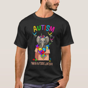 Autismus, Denk außerhalb der Kiste, Welt-Autismus- T-Shirt