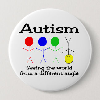 Autismus, der die Welt von einem anderen Winkel Button