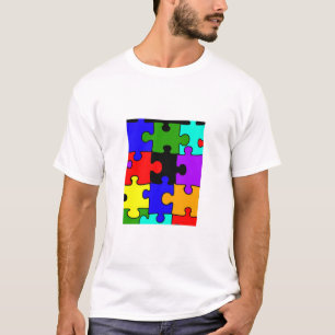 Autismus der T - Shirt des zackiges puzzel