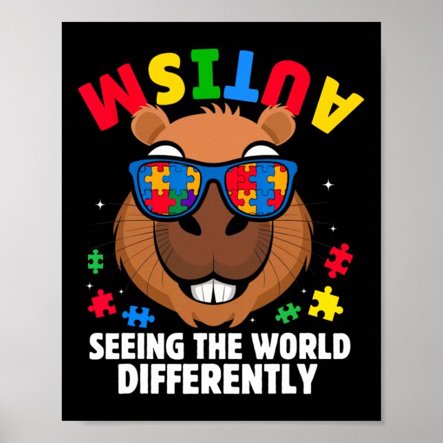 Autismus Die Welt anders sehen Bewusstseins-Capy Poster (Vorne)