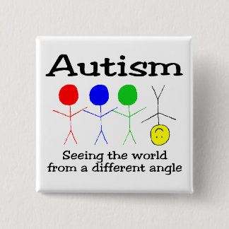 Autismus, die Welt aus einem anderen Blickwinkel z Button