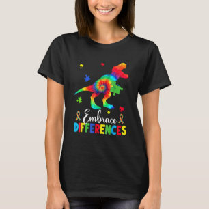 Autismus Dinosaurier Puzzle Piece Embrace Untersch T-Shirt